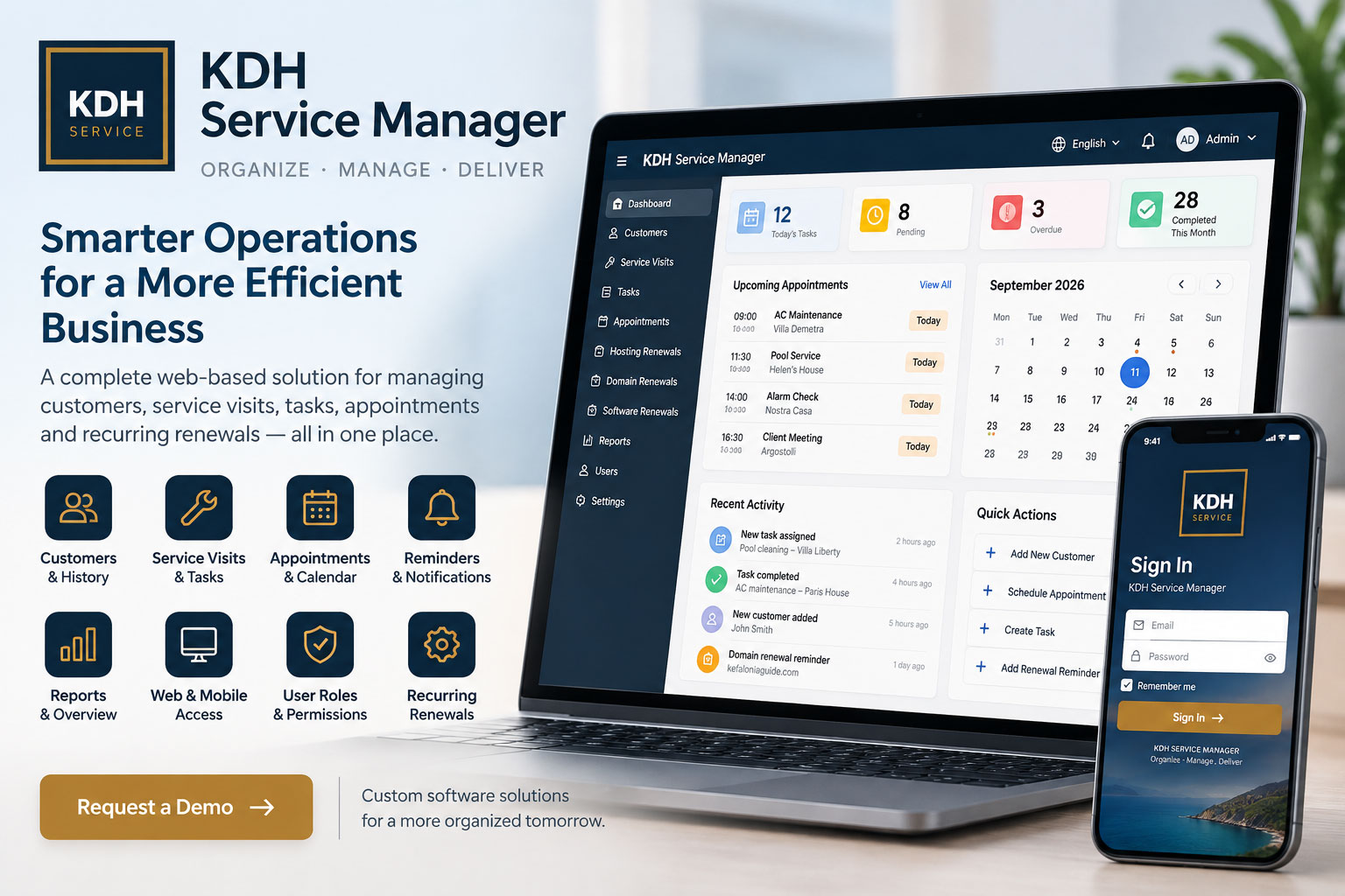 KDH Hospitality Operations Portal