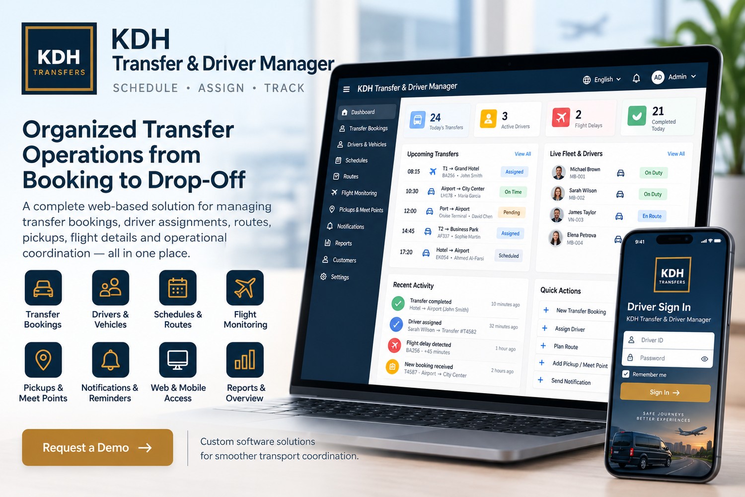 KDH Transfer & Driver Manager
