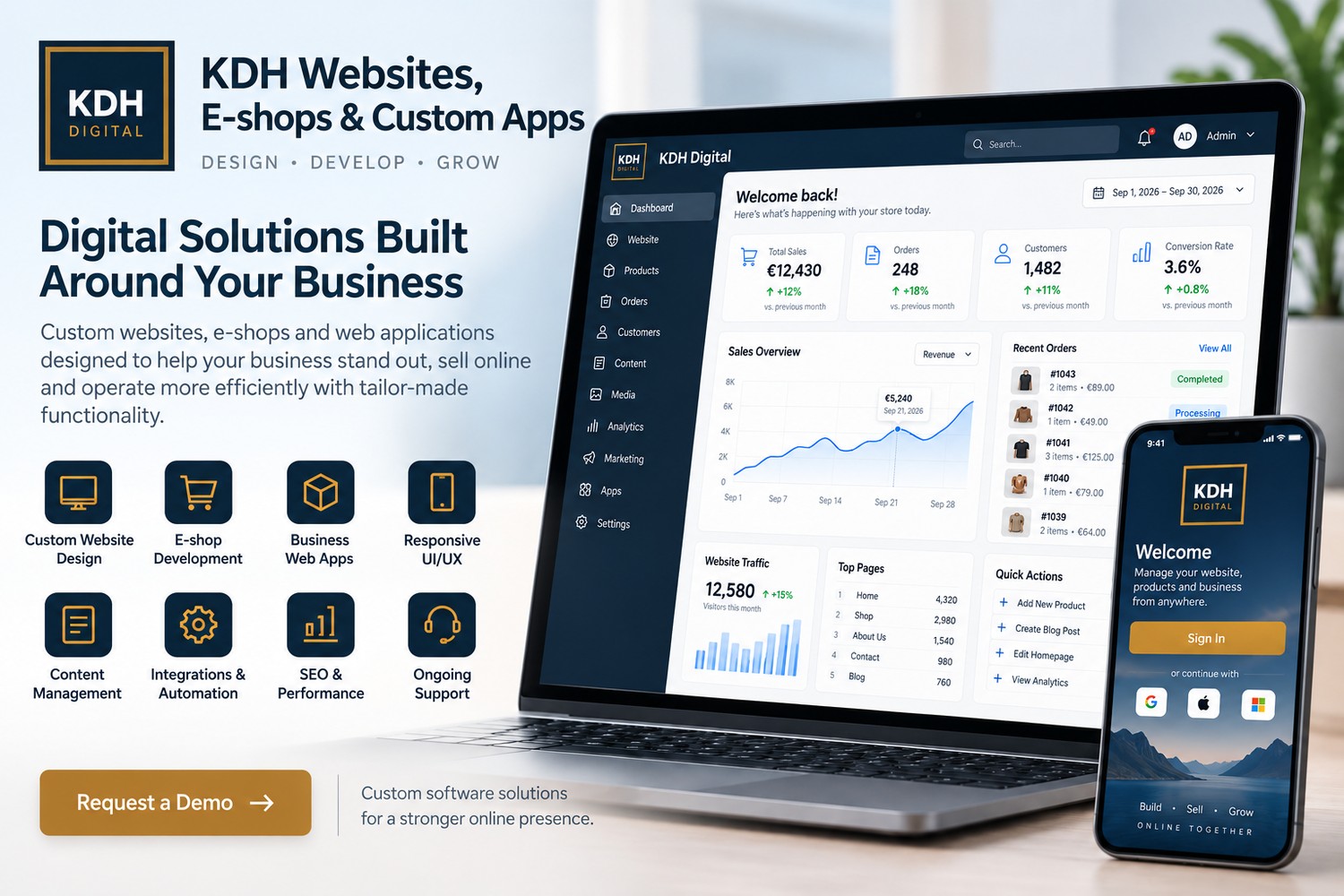 KDH Websites, E-shops & Custom Apps
